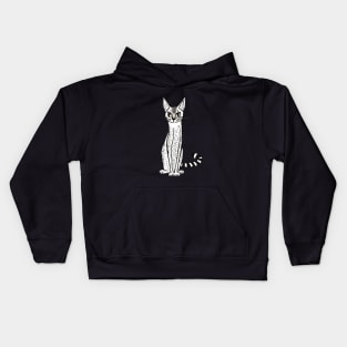 Weird cat drawing Kids Hoodie